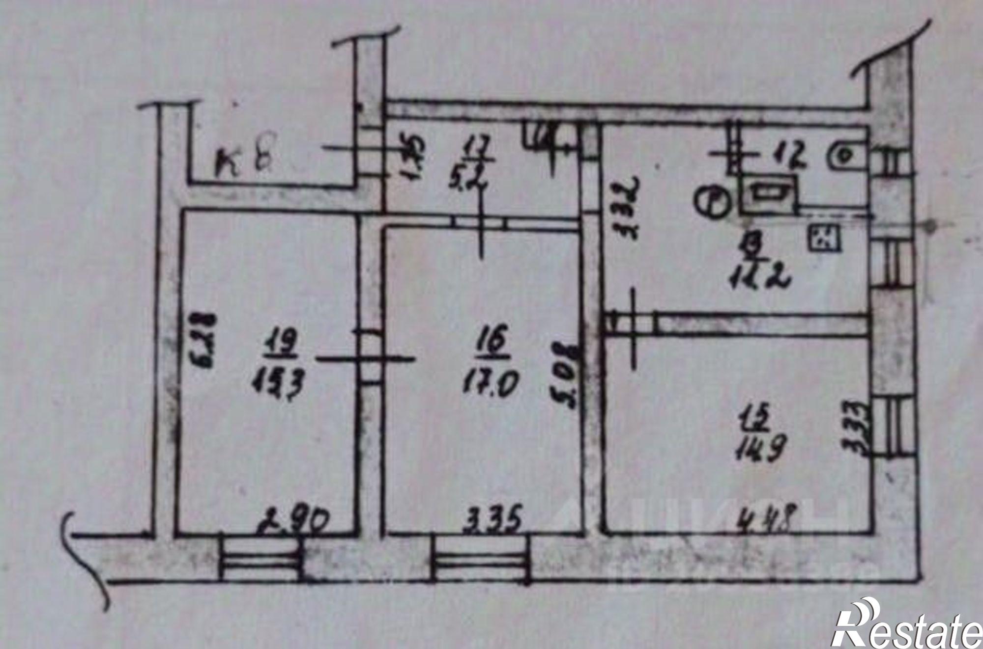Купить квартиру за 2 299 000 рублей на 2-я улица Металлистов, 9