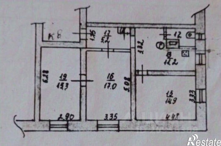3-комн квартира 2-я улица Металлистов, 9,  д. 9