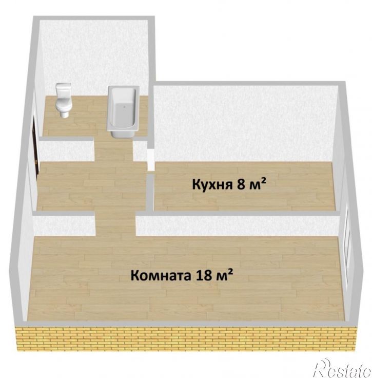 1-комн квартира Кооперативная ул, 19